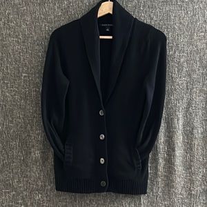 Blazer style navy cardigan